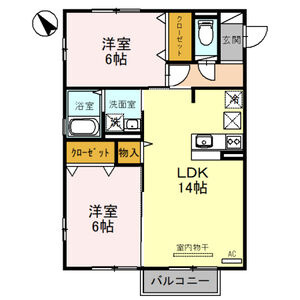 【間取り】 | グレイスカーサ2番館 | お部屋の間取りです