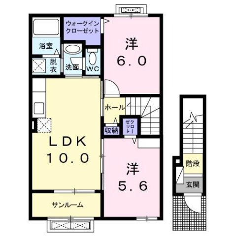 アパルトマン　タンプルＢの間取り