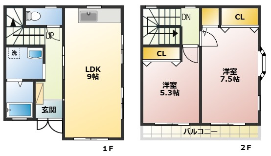 【間取り】 | おしゃれなのテラスハウスのお部屋です！
