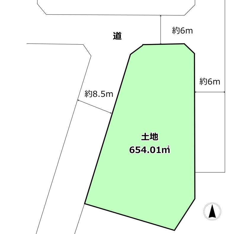宇土市松山町の売地の土地図