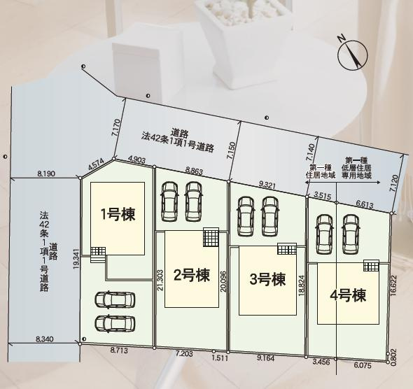 水戸市吉沢町第6　新築戸建　2号棟の区画図