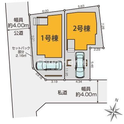 葛飾区高砂5丁目新築分譲住宅の区画図|区画図
