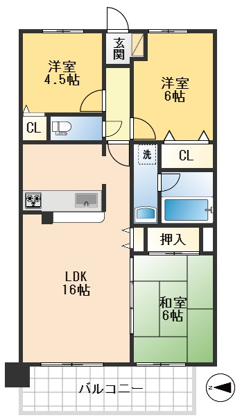 リベール豊中清風荘の間取り