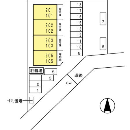 エクレラージュ Ⅰの区画図