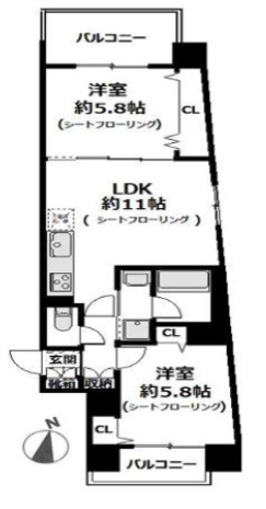 【間取り】 | Portside Urban Residence