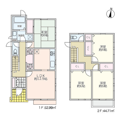藤沢市大鋸　中古戸建の間取り