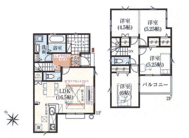 【間取り】 | 新座市野火止3丁目　新築一戸建住宅　全61棟　(志木本店) | ライフスタイルに合わせて4LDKにできる可変型の新築一戸建住宅。
