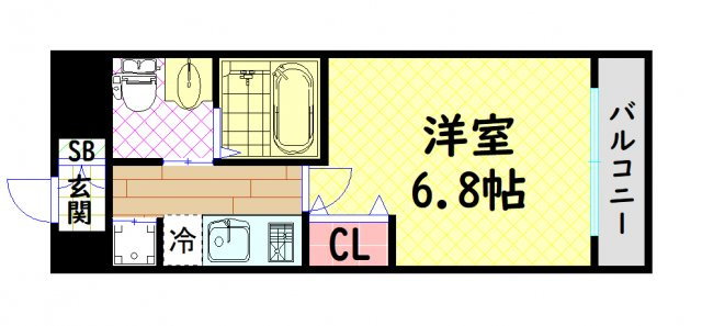 【間取り】 | ラシュレエグゼ難波西