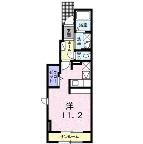 小郡市大板井のアパートの間取り