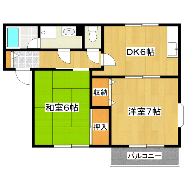 シティーホームの間取り|使いやすい振り分けタイプです。