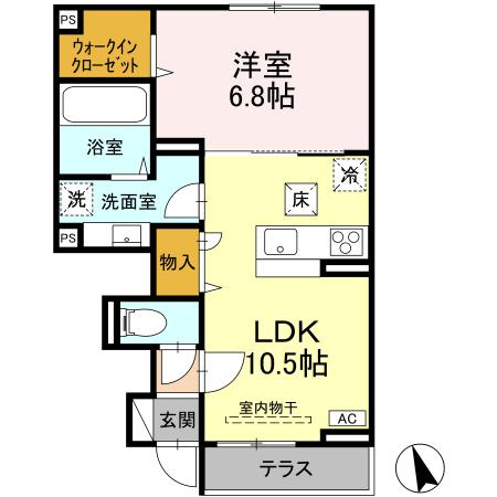 グランツ久米川の間取り