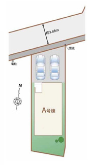 【区画図】 | 府中市日新町2丁目新築戸建 | 区画図。