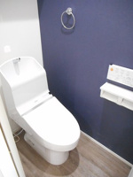 落ち着いた色調のトイレです