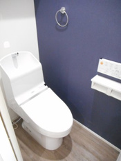 落ち着いた色調のトイレです