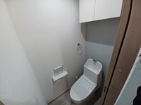 落ち着いた色調のトイレです