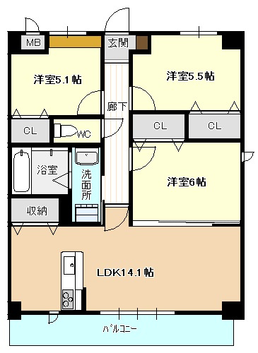アルページュの間取り