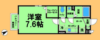 【間取り】 | モカハイツ | 間取り図：反転タイプ