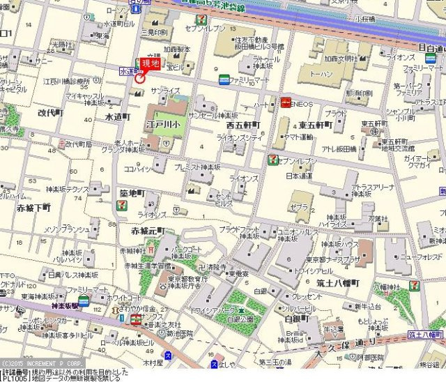 菱和パレス神楽坂の地図