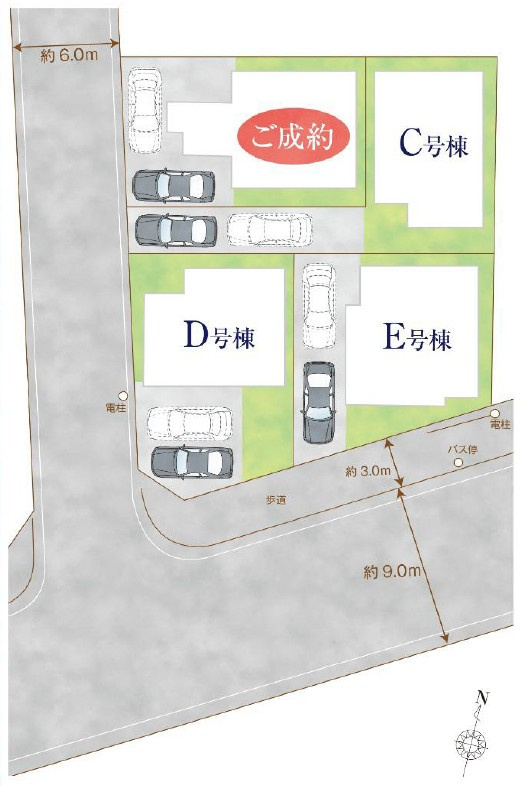 戸建 東久留米市下里３丁目の区画図