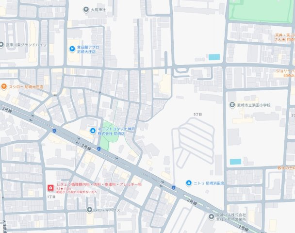 尼崎市大庄北　中古一戸建ての地図