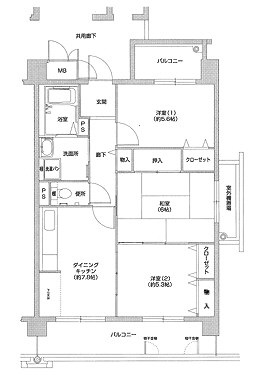 コーシャハイツ北山の間取り