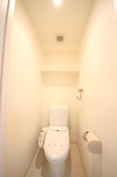 落ち着いた色調のトイレです