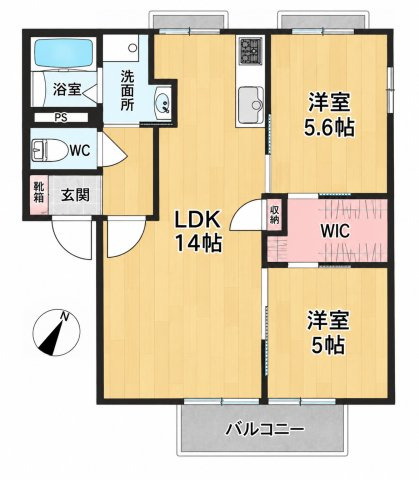 ファミーユ石崎A棟の間取り