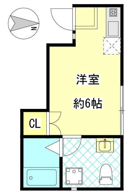 モントーレ糀谷の間取り|間取り　ロフト付の1R洋室6帖バストイレ別独立洗面台！