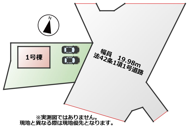 CRADLEGARDEN栃木市箱森町第7の区画図|敷地面積：261.22㎡　接道：東側19.98ｍ