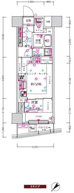 ＣＲＥＳＴ　ＴＡＰＰ　新横浜Ⅱの間取り