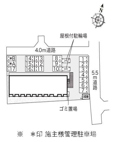 クレイノメイプルハイムの区画図