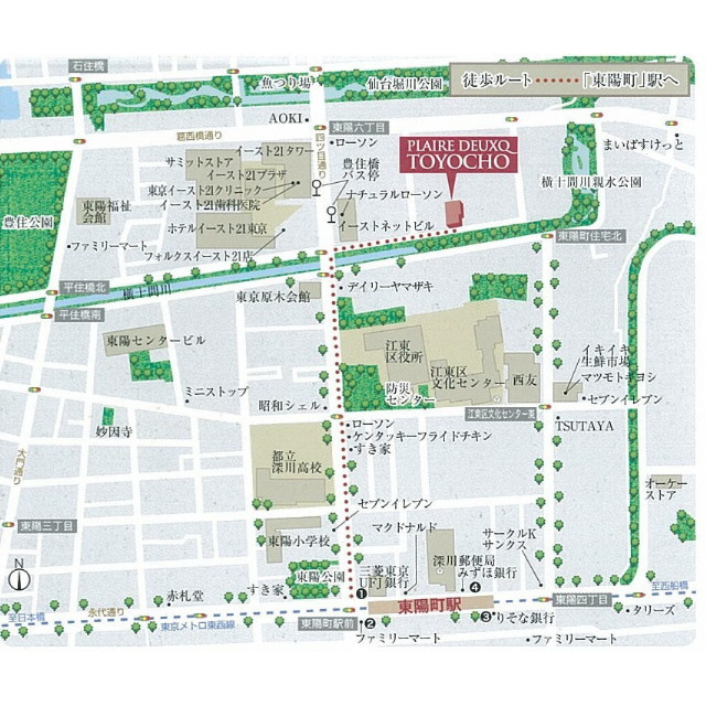 プレール・ドゥーク東陽町の地図