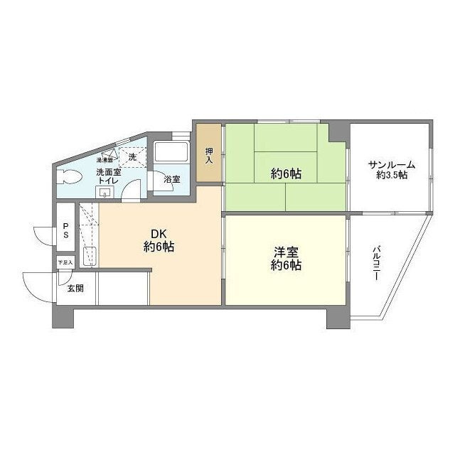 ラポール上野毛の間取り|間取りです。