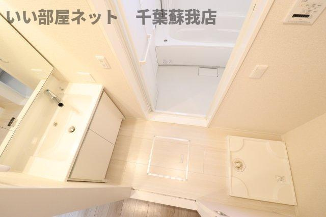 RESO・CALM（リゾ・カルム）の洗面所|脱衣スペースもあります