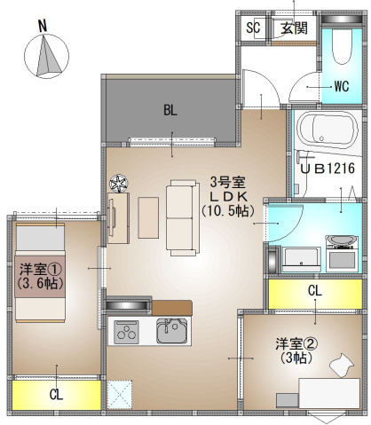 仮称)REGALEST 浜の間取り