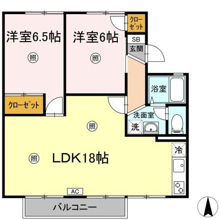 マルベリーM B棟の間取り