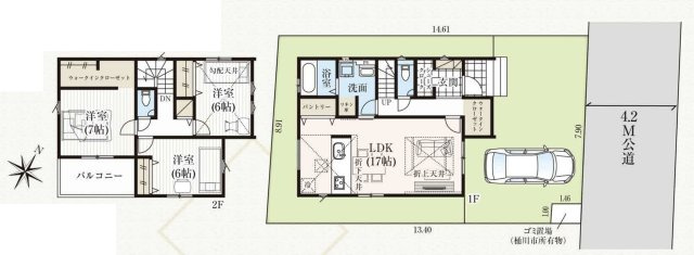 【間取り】 | 桶川市加納8期　GRAFARE DESIGN　新築戸建　全1棟　1号棟