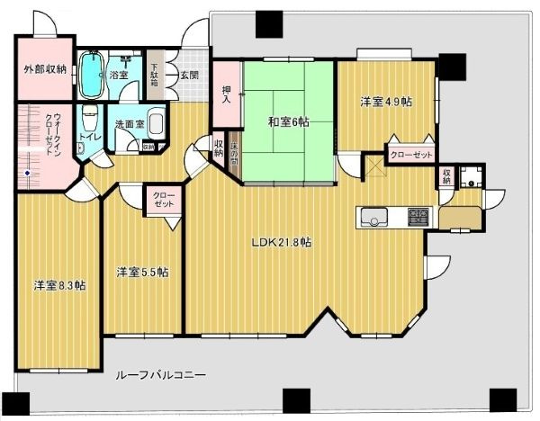 アーサー久留米六ツ門ウイングの間取り|使い勝手の良い間取りです♪
