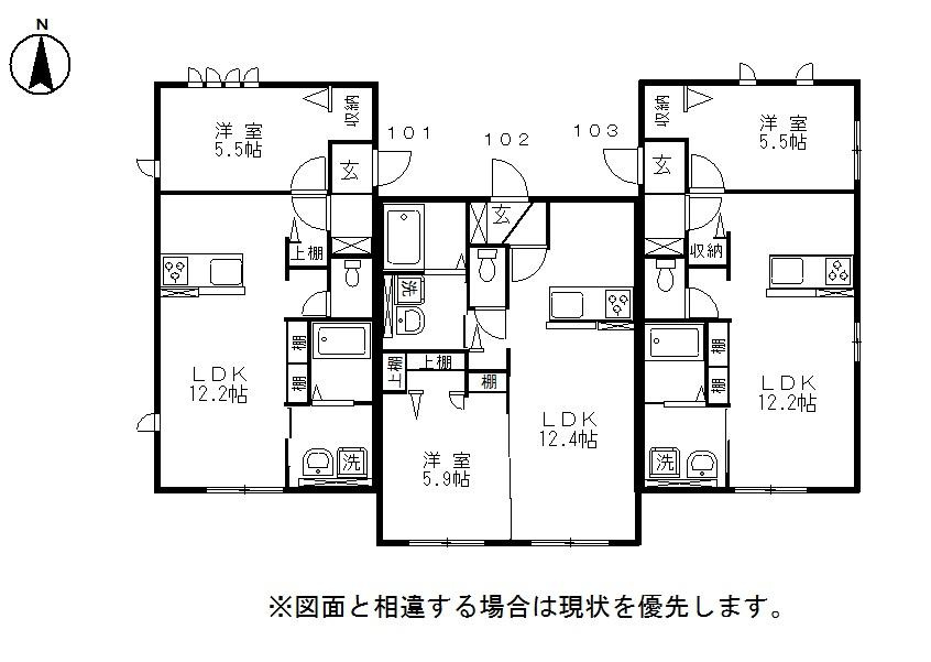 Ｓｏｕｔｈ　Ｗｉｎｇの間取り