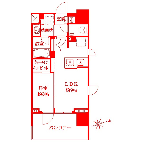 藤沢市鵠沼石上２丁目の賃貸マンションの間取り|使いやすい間取りです♪