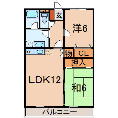 ラムセスＡ松波の間取り
