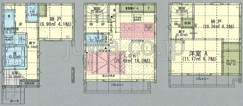 【新築分譲住宅】ふじみ野市北野6期の間取り