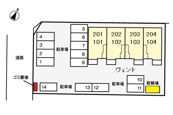 ヴェントの区画図