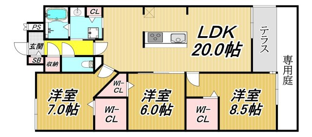 イーグル山手の間取り