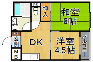 マンションカミシマの間取り