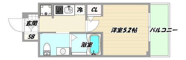 大阪市淀川区木川東２丁目の賃貸マンションの間取り