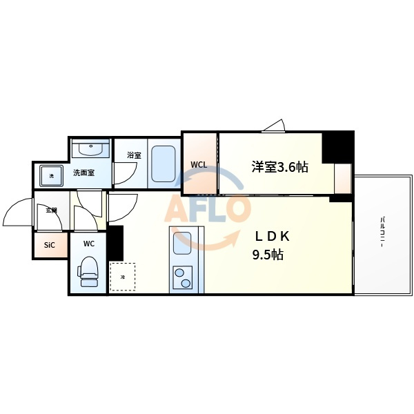 シーズンフラッツ心斎橋EASTの間取り|シーズンフラッツ心斎橋EAST　間取り