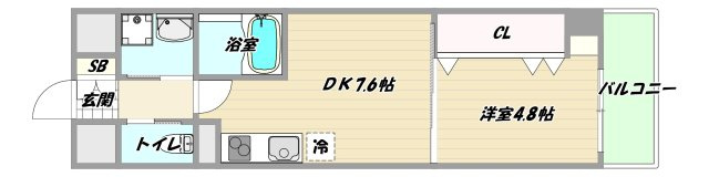 大阪市淀川区宮原２丁目の賃貸マンションの間取り