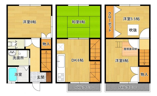 【間取り】 | 山口町名来テラスハウス | 山口町名来テラスハウス（Good Ｈome)