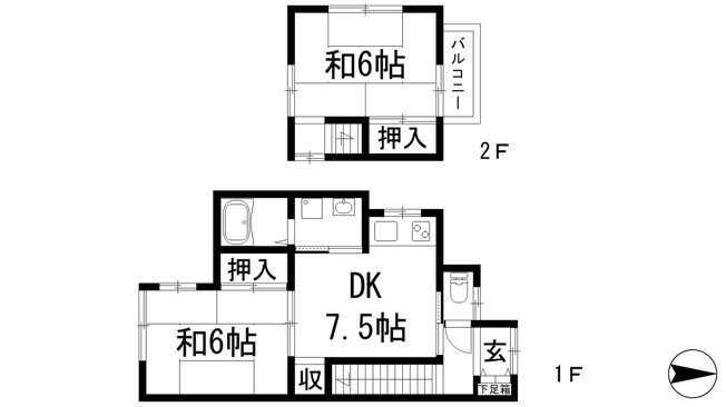 【間取り】 | 花屋敷荘園4丁目戸建